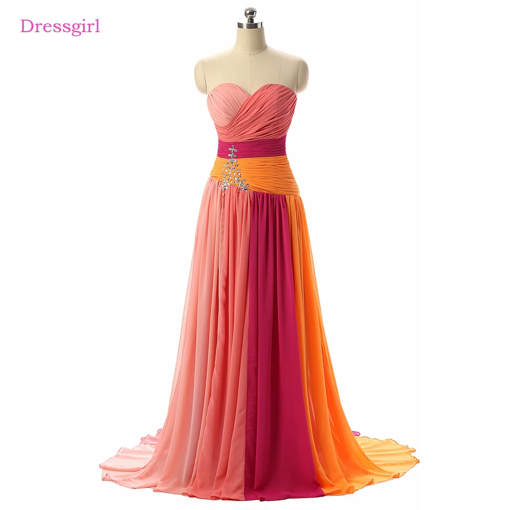Colorful Evening Dresses A-line Sweetheart Chiffon Beaded Crystal Elegant Long Evening Gown Prom Dress Robe De Soiree
Colorful Evening Dresses A-line Sweetheart Chiffon Beaded Crystal Elegant Long Evening Gown Prom Dress Robe De Soiree