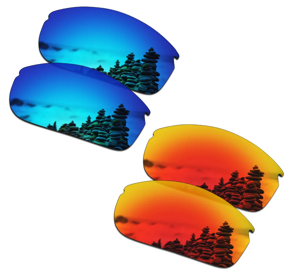 SmartVLT 2 Pairs Polarized Sunglasses Replacement Lenses for Oakley Commit SQ Ice Blue and Fire Red
SmartVLT 2 Pairs Polarized Sunglasses Replacement Lenses for Oakley Commit SQ Ice Blue and Fire Red