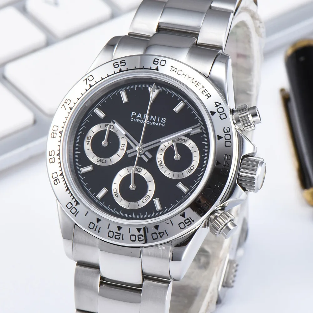 New Fashion Parnis 39mm Black Dial Watches Men Quartz Chronograph Sapphire Crystal Sports Man Watch reloj hombre Clock Gift 2022
New Fashion Parnis 39mm Black Dial Watches Men Quartz Chronograph Sapphire Crystal Sports Man Watch reloj hombre Clock Gift 2022