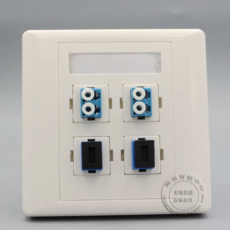 Four Ports Double LC Fiber Optic Faceplate & Double SC Fiber Optic Faceplate Socket Panel Outlet
Four Ports Double LC Fiber Optic Faceplate & Double SC Fiber Optic Faceplate Socket Panel Outlet