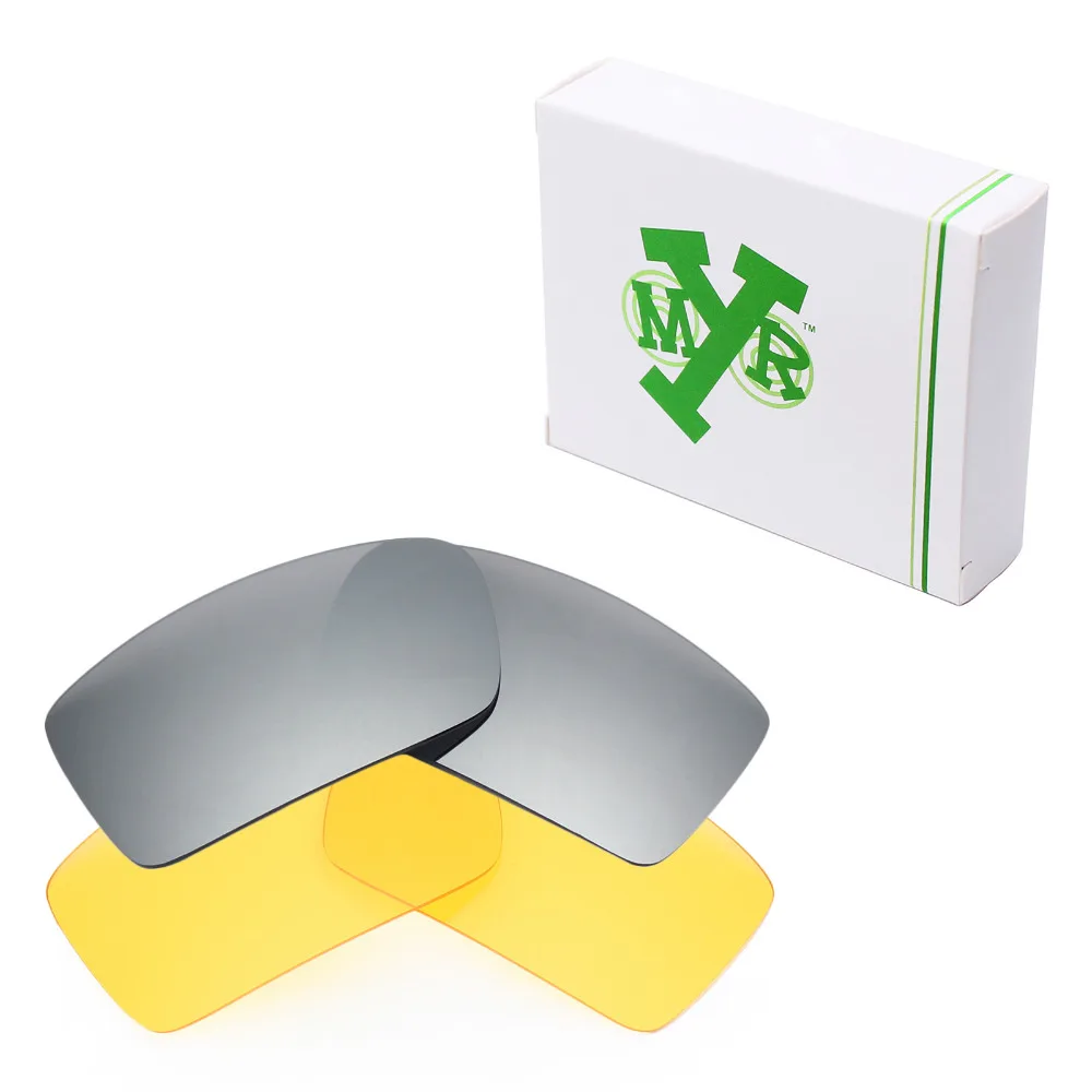 2 Pairs Mryok Anti-Scratch Replacement Lenses for Oakley Gascan Sunglasses Silver Titanium & HD Yellow
2 Pairs Mryok Anti-Scratch Replacement Lenses for Oakley Gascan Sunglasses Silver Titanium & HD Yellow
