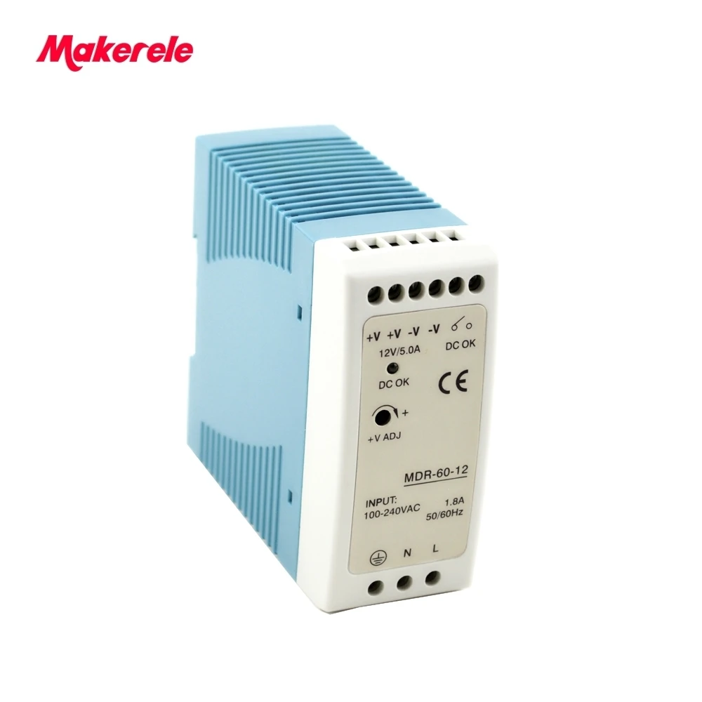 60w Mini size Din Rail Single Output Switching power supply AC 110 / 220V to DC 5V 12V 15V 24V 48V ac-dc for led driver
60w Mini size Din Rail Single Output Switching power supply AC 110 / 220V to DC 5V 12V 15V 24V 48V ac-dc for led driver