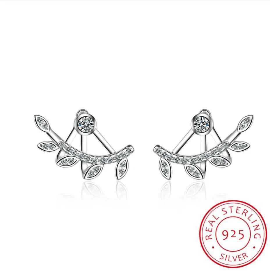 925 silver needle Sparkling Leaves Stud Earrings Clear Cz Women For Women Engagement Fine Jewelry Girls Gift
925 silver needle Sparkling Leaves Stud Earrings Clear Cz Women For Women Engagement Fine Jewelry Girls Gift