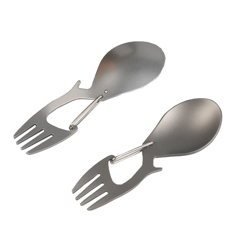 Multi-Function Camping Picnic titanium Spoon Tableware titanium Fork 3 in 1 Ultralight pure titanium or Stainless steel Spork
Multi-Function Camping Picnic titanium Spoon Tableware titanium Fork 3 in 1 Ultralight pure titanium or Stainless steel Spork