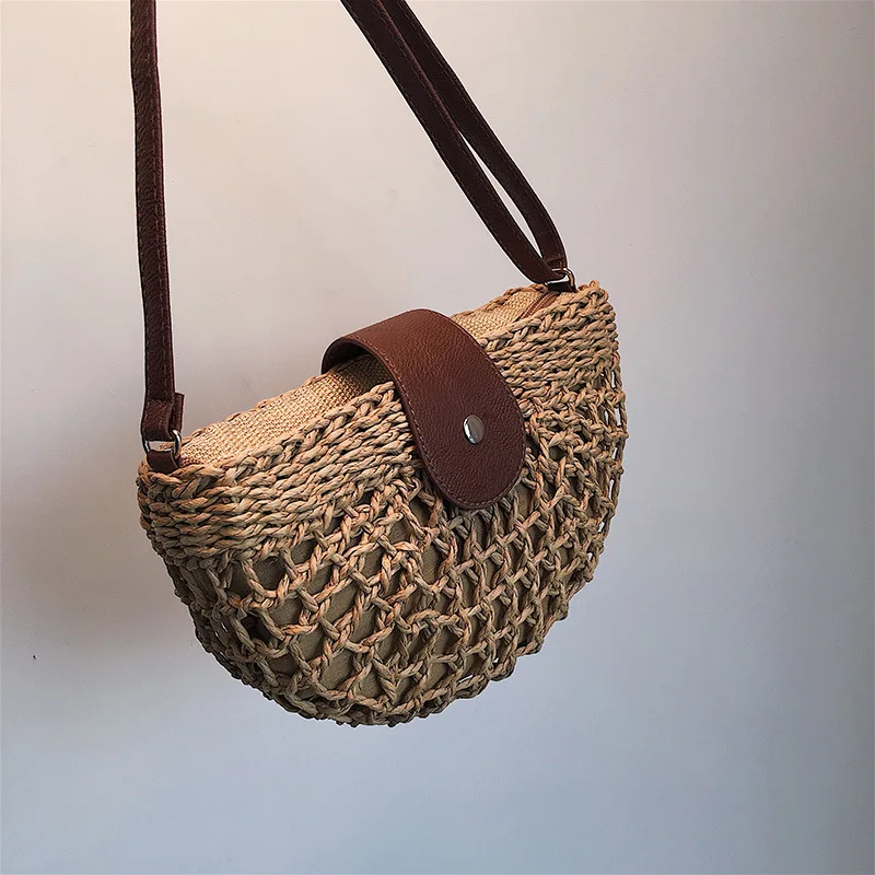 Винтажная сумочка из ротанга Женская 2019 Новая женская седельная сумка Hobos