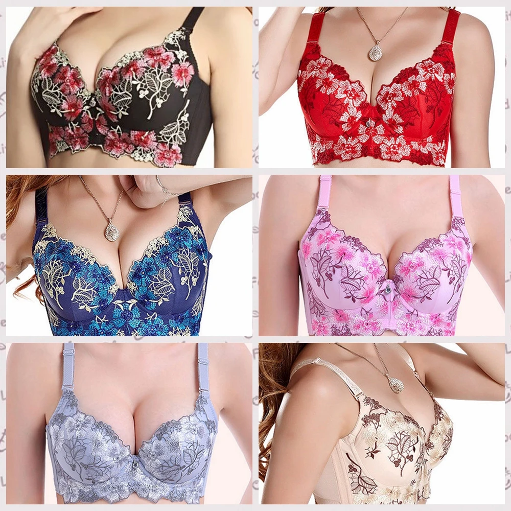 Deep V Sexy Design Embroidery Side Support Boost Push-up Bra Adjustable Strap Underwear Plunge Lace Brassier Retro Style Bras
Deep V Sexy Design Embroidery Side Support Boost Push-up Bra Adjustable Strap Underwear Plunge Lace Brassier Retro Style Bras