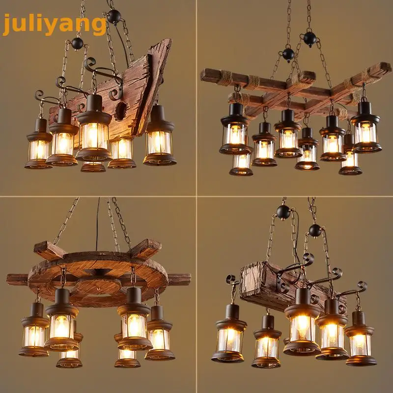 American style retro industrial wind Restaurant Bar personality network coffee shop wooden boat living room edison Chandelier
American style retro industrial wind Restaurant Bar personality network coffee shop wooden boat living room edison Chandelier