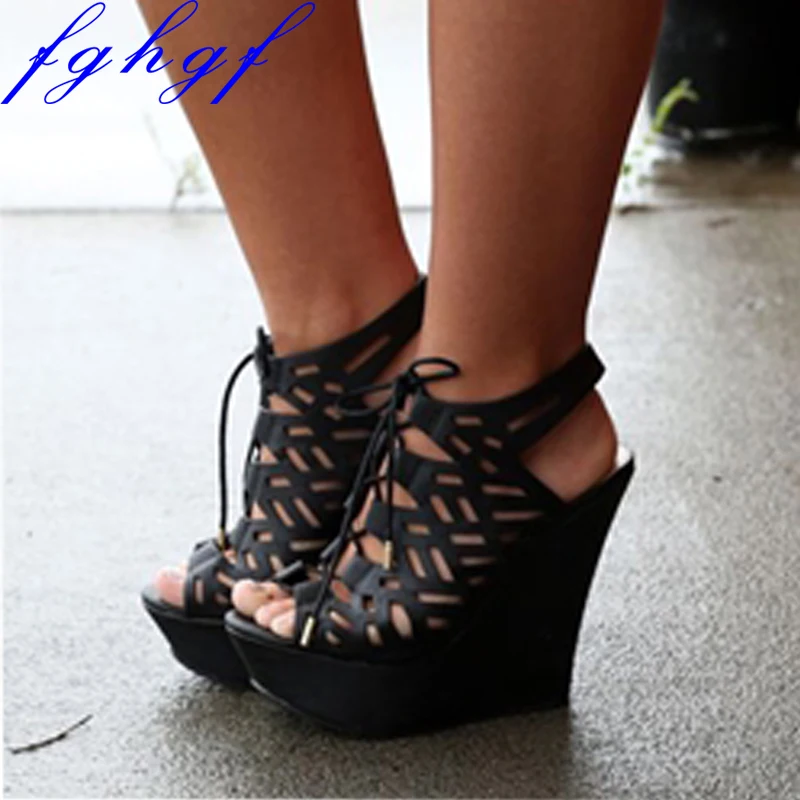 Fghgf 2018 Women Sandals16cm Platform Open Toe Wedges Sandals Nice Black Shoes Woman Shoes US Size 5-10.5
Fghgf 2018 Women Sandals16cm Platform Open Toe Wedges Sandals Nice Black Shoes Woman Shoes US Size 5-10.5