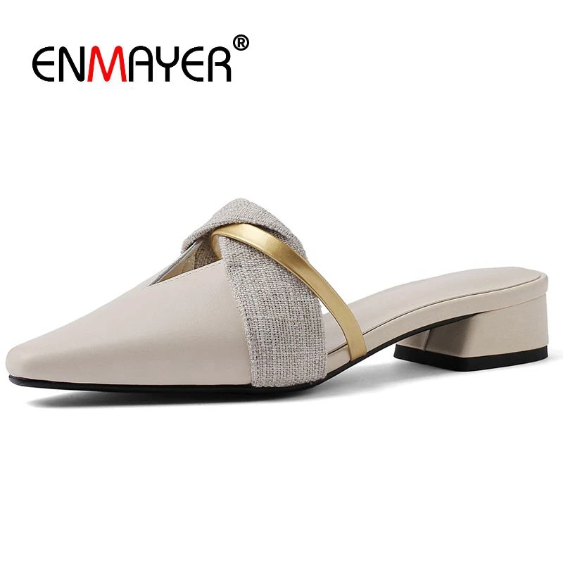 ENMAYER/модные женские туфли-лодочки на из натуральной кожи; Zapatos Mujer; Женская обувь; Однотонные летние для ношения на улице, модные шлепанцы; Раз...
ENMAYER/модные женские туфли-лодочки на из натуральной кожи; Zapatos Mujer; Женская обувь; Однотонные летние для ношения на улице, модные шлепанцы; Раз...