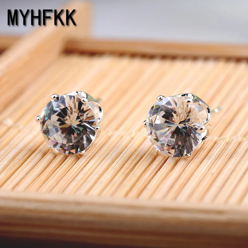 MYHFKK Модные Простые минималистичные стильные серьги женские Аутентичные