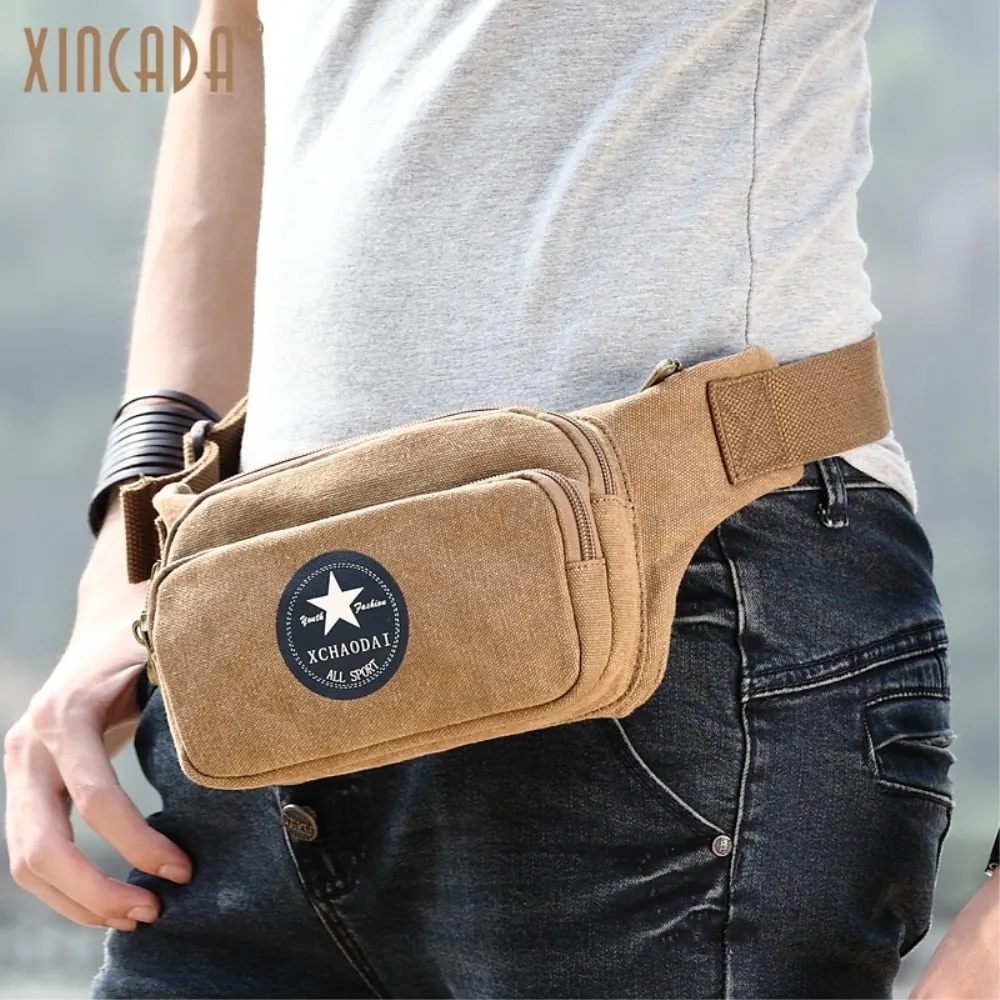 XINCADA Small Canvas Fanny Pack Waist Bag Travel Belt Bag Man Purse Small Bag Retro Fashion Five-pointed Star LOGO Blue Black
XINCADA Small Canvas Fanny Pack Waist Bag Travel Belt Bag Man Purse Small Bag Retro Fashion Five-pointed Star LOGO Blue Black