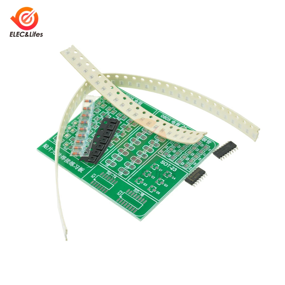 SMT SMD Welding Practice Board Electronic Component Soldering Practice DIY Kit 100% New
SMT SMD Welding Practice Board Electronic Component Soldering Practice DIY Kit 100% New