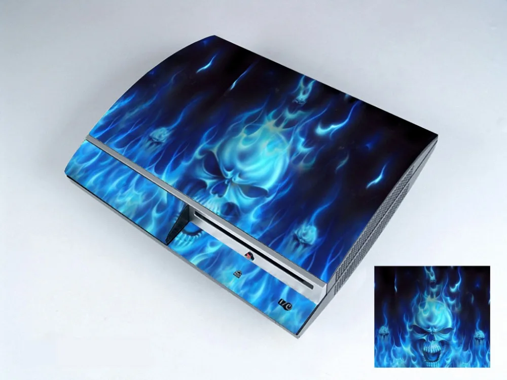 Защитная Наклейка Blue Fire 256 из винила для Sony PS3 оригинальные наклейки fat PlayStation 3 |