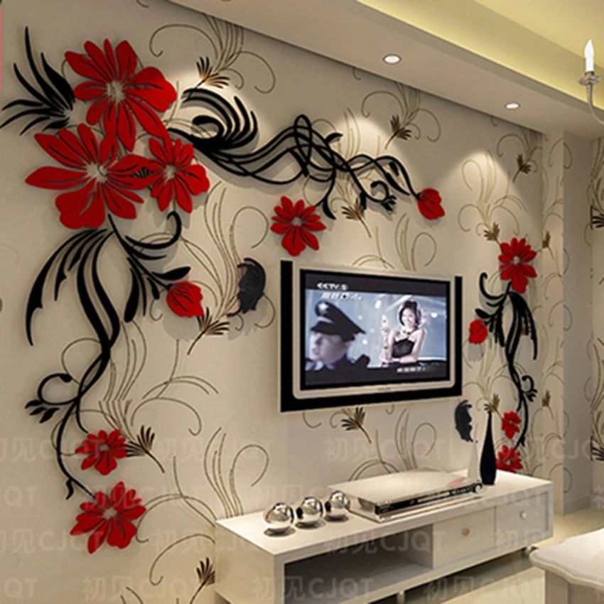 New Big Size Removable Wall Sticker Flowers 3d Acrylic Sofa Home Wall Decals Sticker DIY Wall stickers For Living Rooms Decor
New Big Size Removable Wall Sticker Flowers 3d Acrylic Sofa Home Wall Decals Sticker DIY Wall stickers For Living Rooms Decor