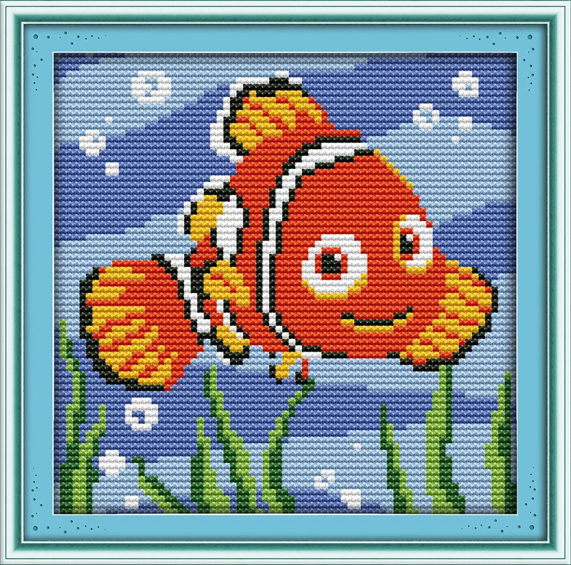 Набор для вышивки крестиком Clownfish, мультяшный рисунок 14ct, 11ct, искусственная вышивка, рукоделие «сделай сам»
Набор для вышивки крестиком Clownfish, мультяшный рисунок 14ct, 11ct, искусственная вышивка, рукоделие «сделай сам»