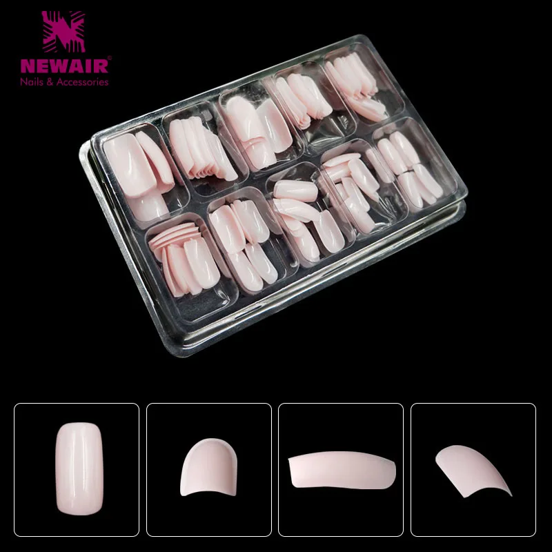 100 шт розовые накладные ногти акриловый гель для французского маникюра салона