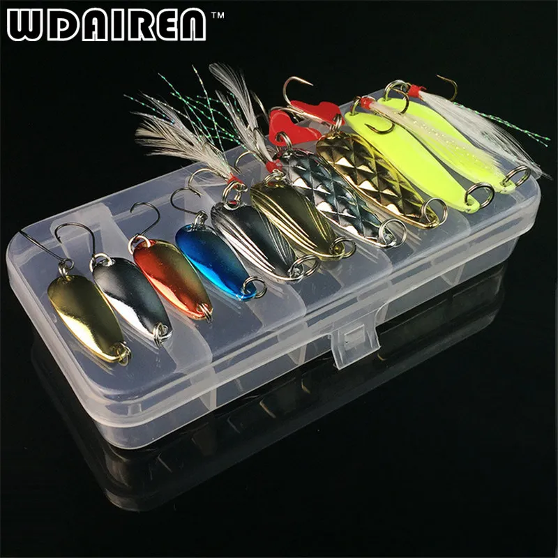 10 pcs fishing tackle bait fishing metal 3g-5.5g spoon lure bait for trout bass spoons small hard sequins spinner spoon FA-229
10 pcs fishing tackle bait fishing metal 3g-5.5g spoon lure bait for trout bass spoons small hard sequins spinner spoon FA-229