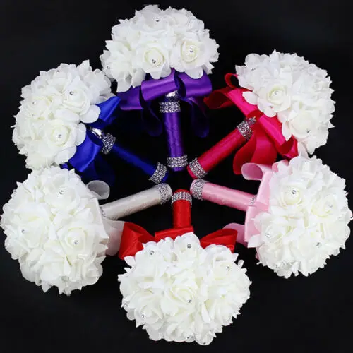 Artificial Handmade Wedding Festival Bouquet Crystal Pearl Sequin Bridal Bridesmaid Rose Foam Flower Decor 6 Colors Available
Artificial Handmade Wedding Festival Bouquet Crystal Pearl Sequin Bridal Bridesmaid Rose Foam Flower Decor 6 Colors Available