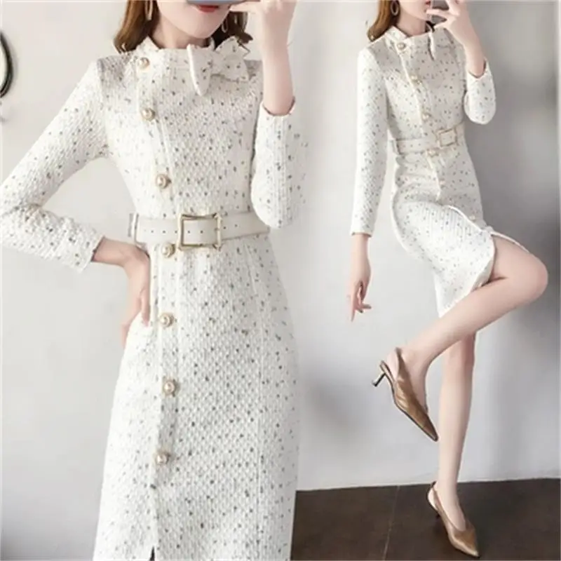 Women woolen dress Female winter /spring New High-end plus size Temperament court thickening tweed plaid woolen dresses women
Women woolen dress Female winter /spring New High-end plus size Temperament court thickening tweed plaid woolen dresses women
