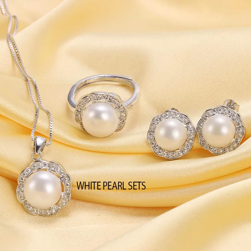 HENGSHENG Luxury Natural Freshwater Pearl Jewelry Set, AAAA Natural Pearl Pendants Earrings Rings For Women, Pearl Size 10-11MM
HENGSHENG Luxury Natural Freshwater Pearl Jewelry Set, AAAA Natural Pearl Pendants Earrings Rings For Women, Pearl Size 10-11MM