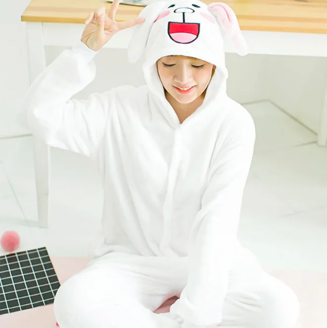 Flannel white rabbit conjoined pajamas animal winter cartoon cute white autumn couple costume cosplay
Flannel white rabbit conjoined pajamas animal winter cartoon cute white autumn couple costume cosplay