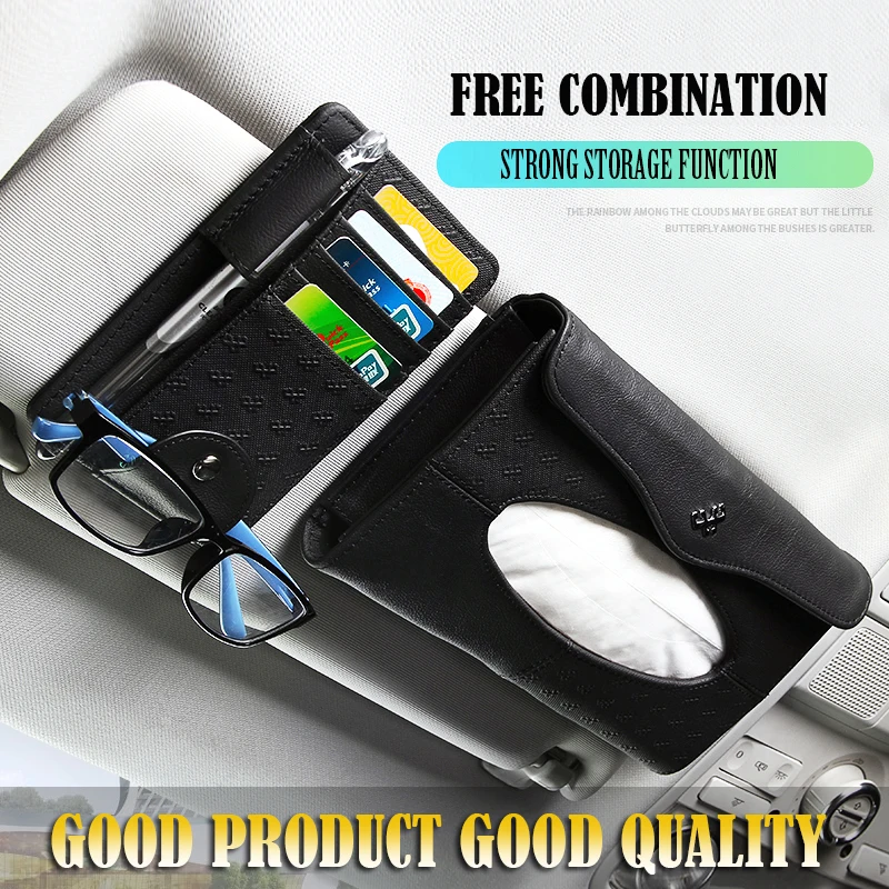 Car Tissue Box Sun Visor Multifunction Tissue Box Card package Genuine Leather Holder Stowing Tidying Car Accessories styling
Car Tissue Box Sun Visor Multifunction Tissue Box Card package Genuine Leather Holder Stowing Tidying Car Accessories styling