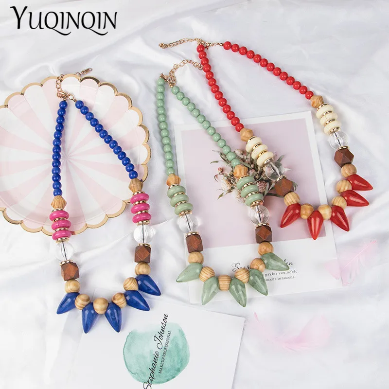 Long Big Acrylic Resin Wood Bead Chains Fashion Necklace for Women Geometric Pendant Designer Necklace Vintage Jewelry Wholesale
Long Big Acrylic Resin Wood Bead Chains Fashion Necklace for Women Geometric Pendant Designer Necklace Vintage Jewelry Wholesale