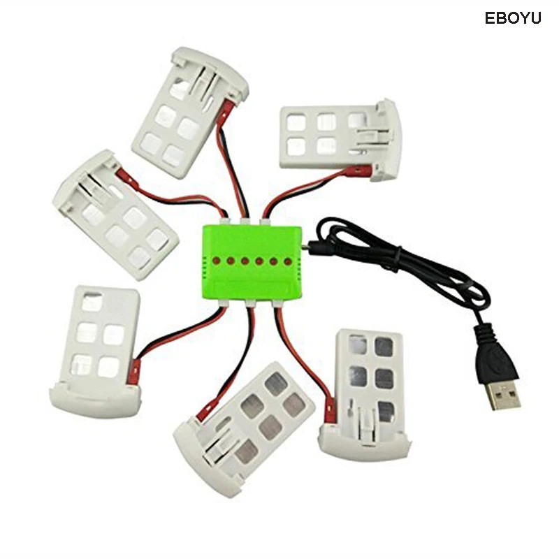 6pcs * EBYOU 3.7V 500mah Li Battery + 1 to 6 Balance Charger for Syma X5U X5UC X5UW WIFI FPV Rc Quadcopter Drone Spare Parts
6pcs * EBYOU 3.7V 500mah Li Battery + 1 to 6 Balance Charger for Syma X5U X5UC X5UW WIFI FPV Rc Quadcopter Drone Spare Parts
