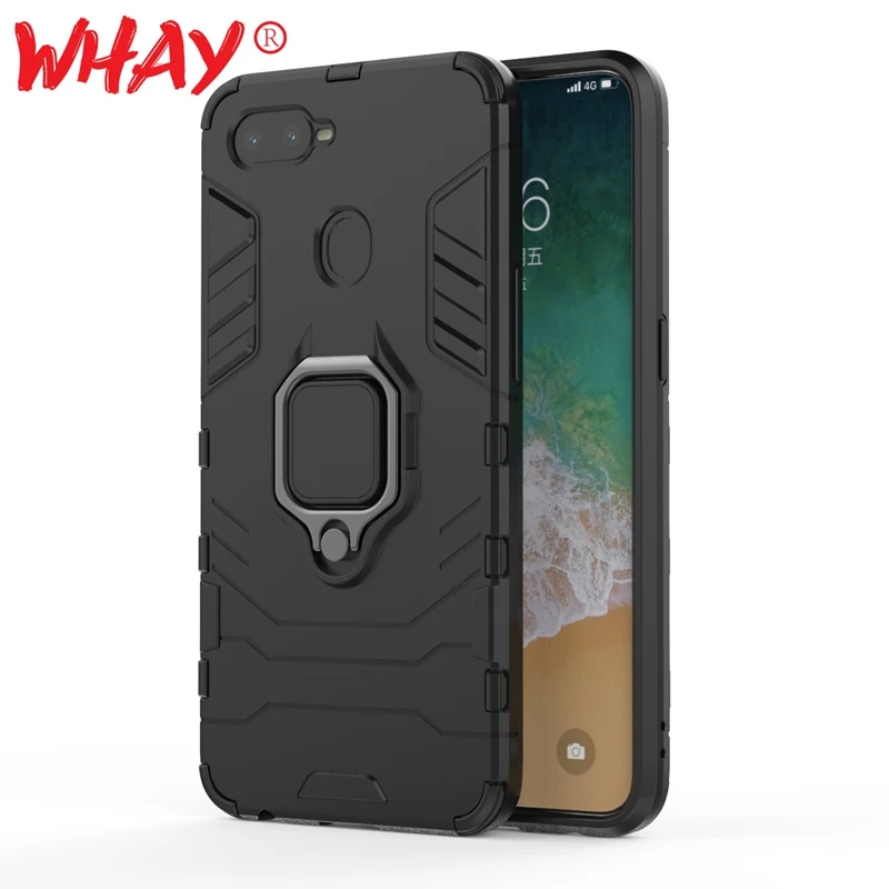 Кольцо Броня чехол для OPPO F9 K1 Coque противоударный жесткий R9 R9S R11 R11S Plus R15X R17 Pro A3S A5 A7X