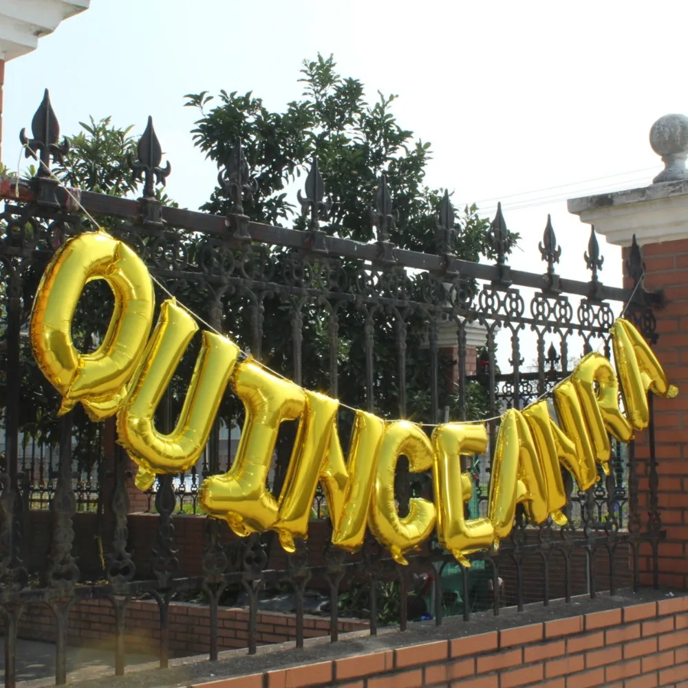 Quinceanera Banner Girls fifth birthday Party Decorations air foil balloons
Quinceanera Banner Girls fifth birthday Party Decorations air foil balloons