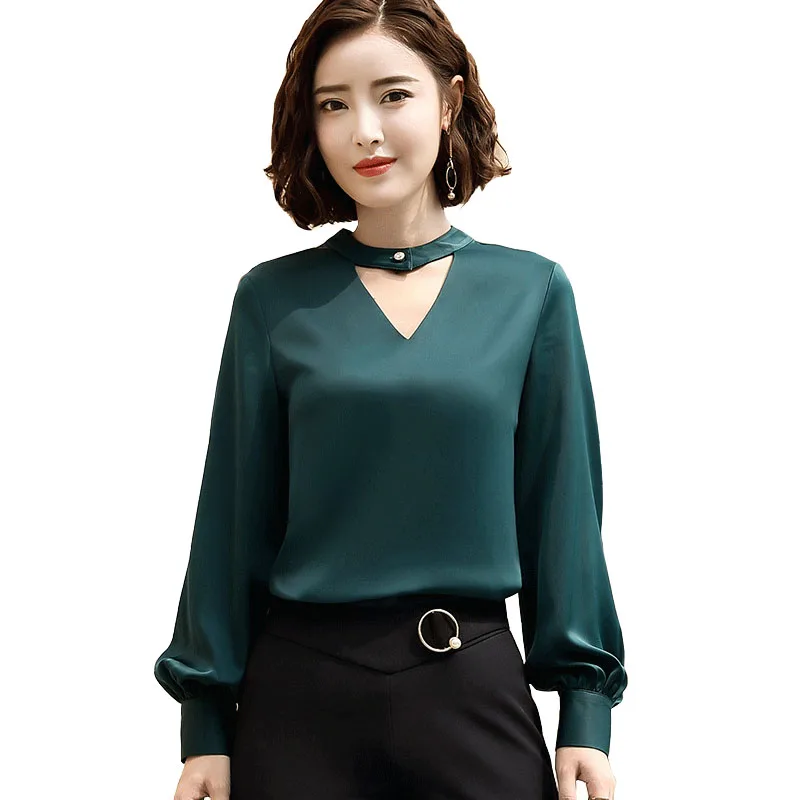 Imitation Silk Women Spring Autumn Casual Blouses Shirts Lady Casual Long Sleeve Solid Color O-Neck Blusas Tops DF2267
Imitation Silk Women Spring Autumn Casual Blouses Shirts Lady Casual Long Sleeve Solid Color O-Neck Blusas Tops DF2267