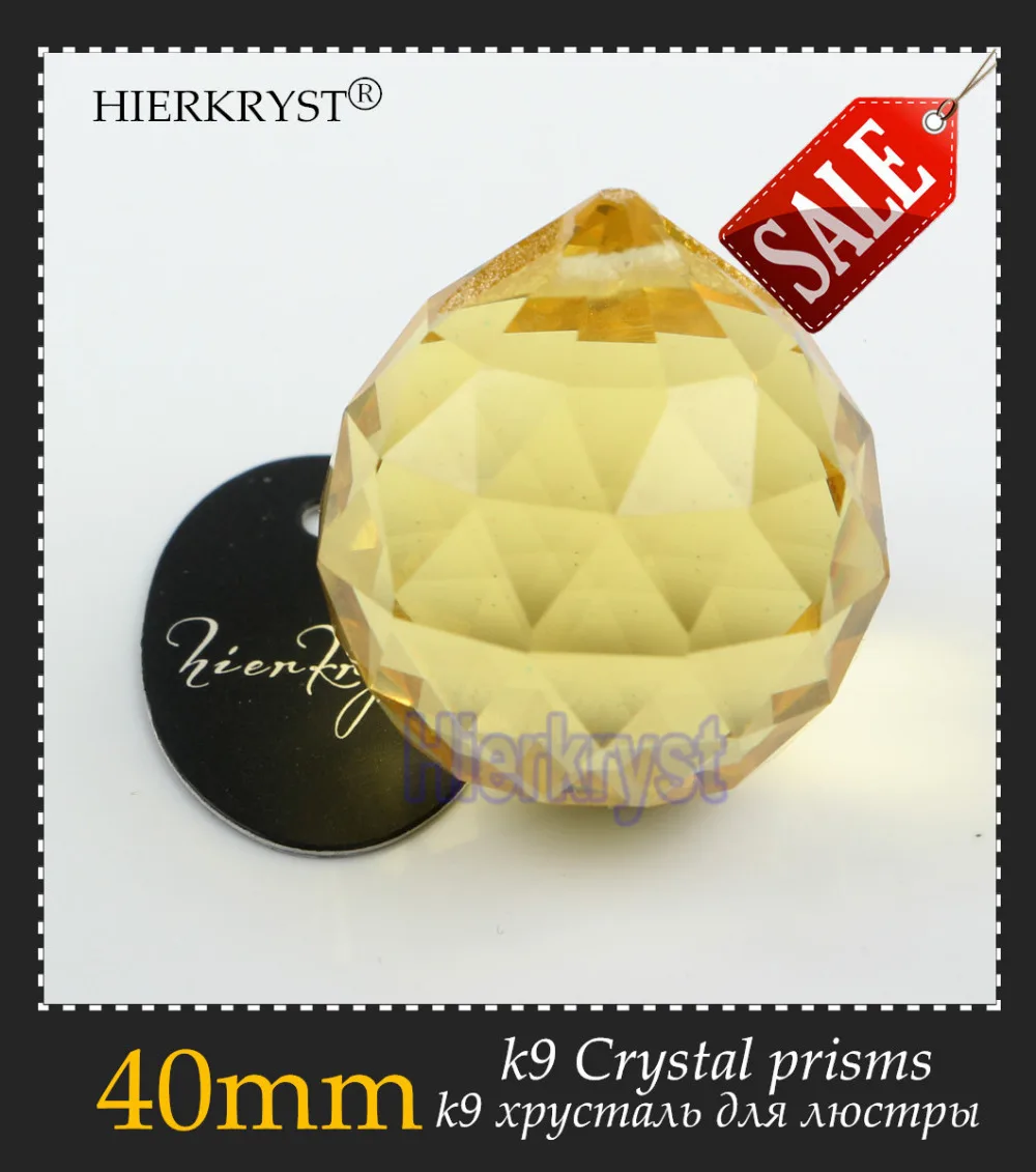 HIERKYST 40mm Golden Crystal Balls Suncatcher Prisms Pendants for Chandeliers Parts Lamp Rainbow Hanging Drops 1 pc #2049-7
HIERKYST 40mm Golden Crystal Balls Suncatcher Prisms Pendants for Chandeliers Parts Lamp Rainbow Hanging Drops 1 pc #2049-7