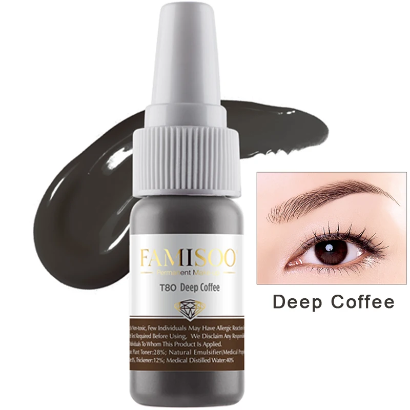 FAMISOO Deep Coffee Micro Pigment Eyebrow Eyeliner Lip Body Tattoo Art Beauty Tools Tattoo Ink Permanent Makeup Body Arts Paint
FAMISOO Deep Coffee Micro Pigment Eyebrow Eyeliner Lip Body Tattoo Art Beauty Tools Tattoo Ink Permanent Makeup Body Arts Paint
