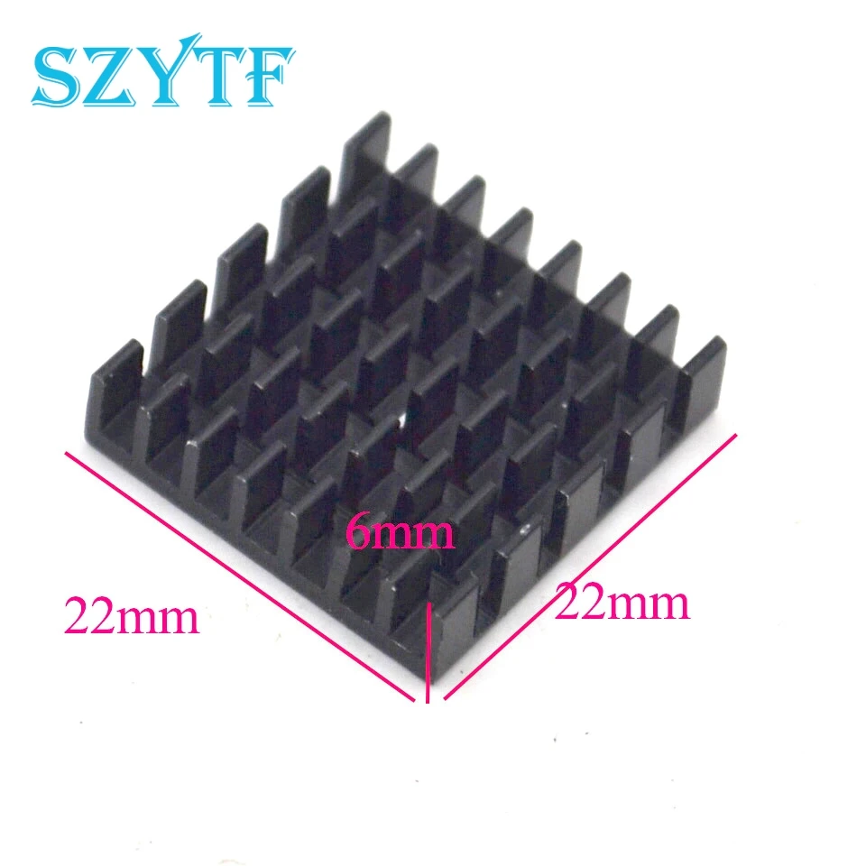 Высококачественный радиатор 22*22*6 мм (черный слот) 1 шт.|heat sink|heat sink radiatorheating radiator |