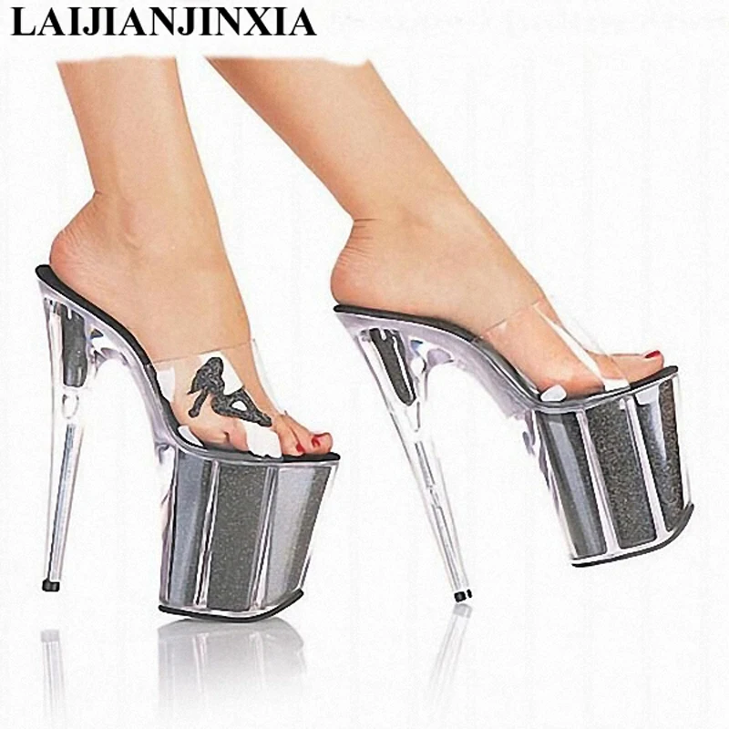 LAIJIANJINXIA New Crystal Slipper 20cm Ultra High Heels Transparent Waterproof Cool Slippers fine with Big yards Women's Shoes
LAIJIANJINXIA New Crystal Slipper 20cm Ultra High Heels Transparent Waterproof Cool Slippers fine with Big yards Women's Shoes