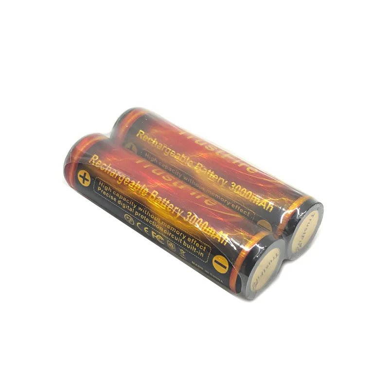 2pcs/lot Trustfire High Capacity 18650 3.7V 3000mAh Lithium Battery Rechargeable Batteries with Protected PCB For Flashlights
2pcs/lot Trustfire High Capacity 18650 3.7V 3000mAh Lithium Battery Rechargeable Batteries with Protected PCB For Flashlights