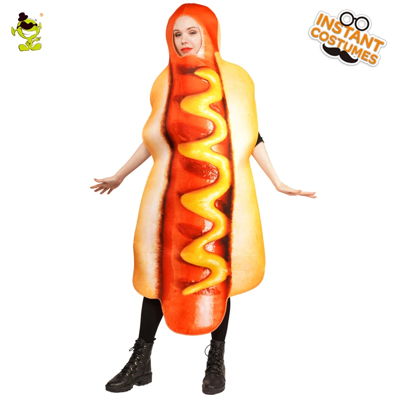 Unisex Hot Dog Costume for Adults Purim Party Fancy Dress Up Cosplay Delicious Hotdog Food Long Jumpsuit for Men and Women
Unisex Hot Dog Costume for Adults Purim Party Fancy Dress Up Cosplay Delicious Hotdog Food Long Jumpsuit for Men and Women