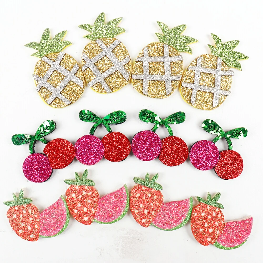AHB 10Pcs Glitter Fruits Appliques Shiny Cherry Pineapple Glitter Patches For DIY Girls Hair Clips Embellishment Accessories
AHB 10Pcs Glitter Fruits Appliques Shiny Cherry Pineapple Glitter Patches For DIY Girls Hair Clips Embellishment Accessories