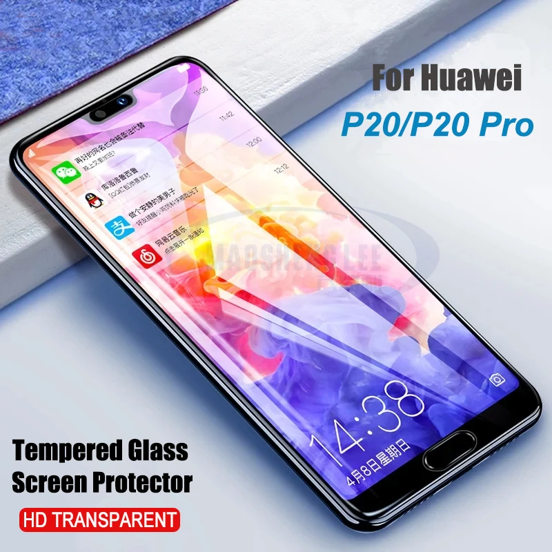 Закаленное стекло с полным покрытием для Huawei P20 Pro защита экрана 9H закаленное