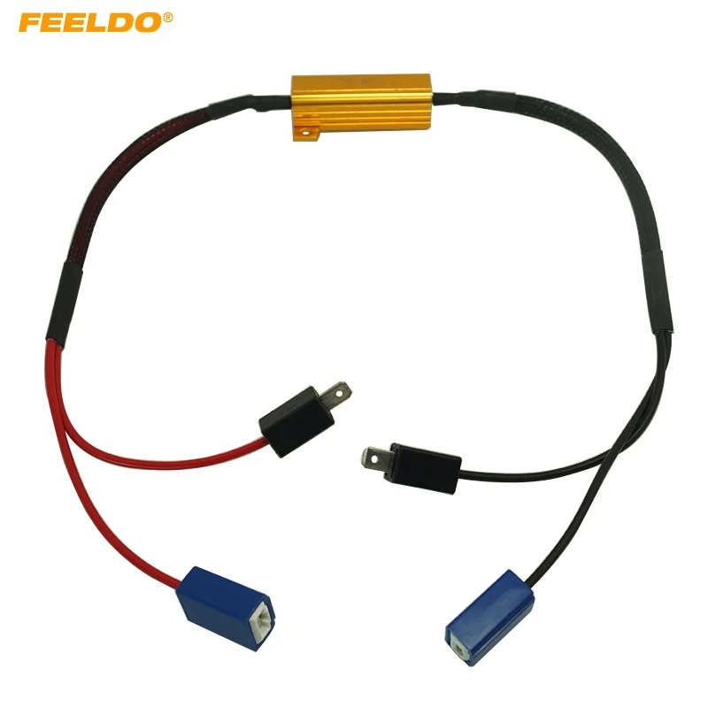 

FEELDO 6Pcs H1/H3 LED Fog Light DRL Driving Light Canbus 50W Load Resistor Wiring Canceller Canbus ERROR FREE Decoders Wirings