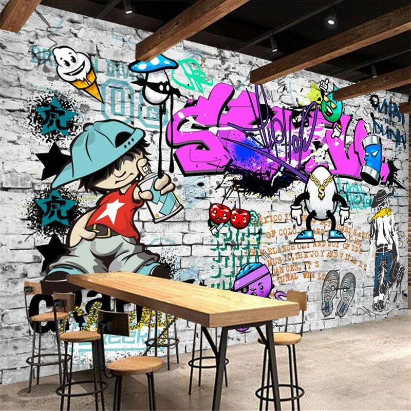 beibehang Custom Mural Wallpaper Fashion Style Trend Street Art Graffiti Brick Wall Background Wallpaper Restaurant Decor
beibehang Custom Mural Wallpaper Fashion Style Trend Street Art Graffiti Brick Wall Background Wallpaper Restaurant Decor