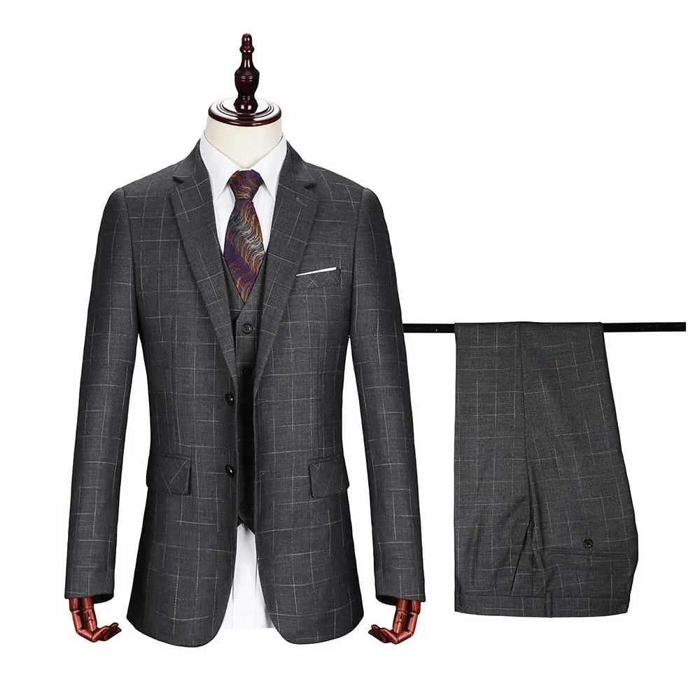 2019 New Men's Fashion Boutique Plaid Wedding Dress Suit Three-piece Male Formal Business Casual Suits Jacket + Vest + Pants
2019 New Men's Fashion Boutique Plaid Wedding Dress Suit Three-piece Male Formal Business Casual Suits Jacket + Vest + Pants