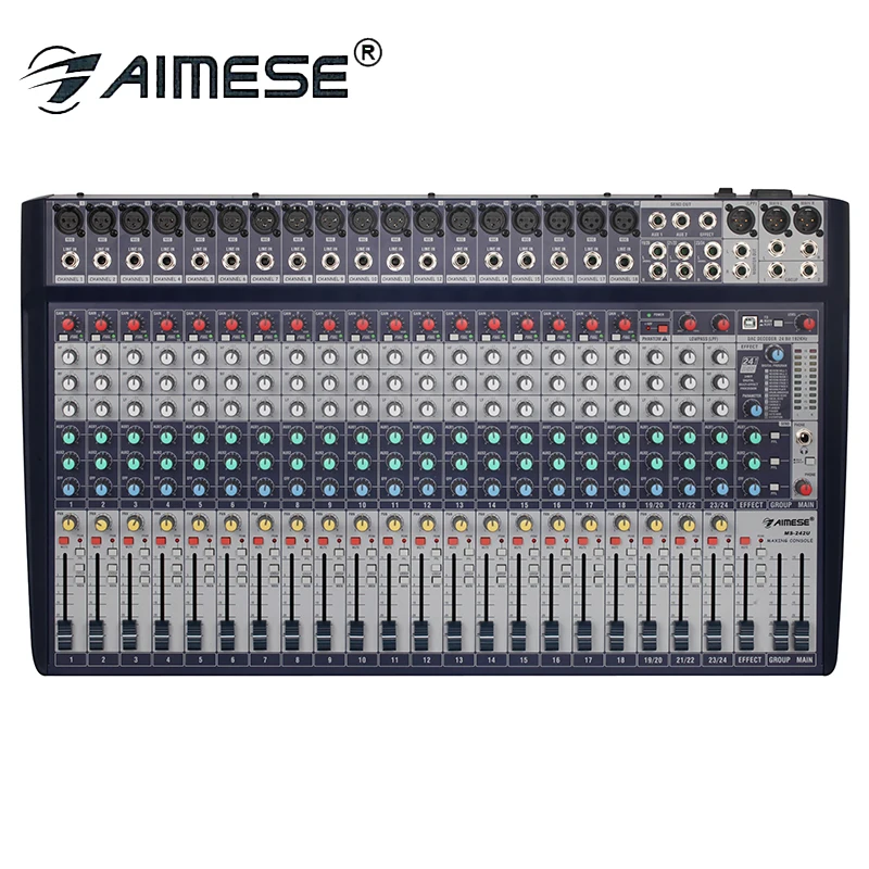 MS 242U Pro 24 канальный миксер 18 XLR сбалансированный моно вход + 3 стерео входа USB