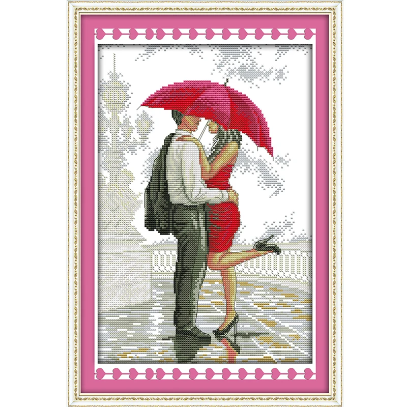 Romantic Walking in the Rain Pattern Counted DMC 14CT 11CT Printed on Canvas Cross Stitch kits Needlework Embroidery Sets
Romantic Walking in the Rain Pattern Counted DMC 14CT 11CT Printed on Canvas Cross Stitch kits Needlework Embroidery Sets