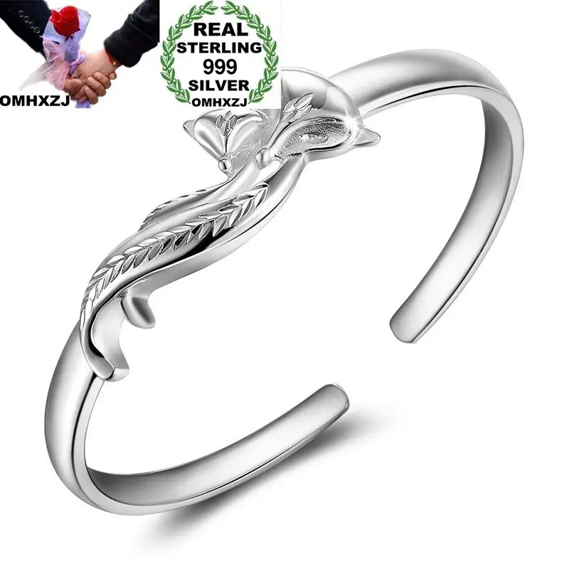 OMHXZJ Wholesale European Fashion Woman Girl Party Wedding Gift Fox Open S999 Sterling Silver Cuff Bangle BA51
OMHXZJ Wholesale European Fashion Woman Girl Party Wedding Gift Fox Open S999 Sterling Silver Cuff Bangle BA51