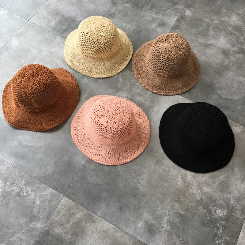 Korea Spring Summer Knitted Hollow Bucket Hats Women Solid Casual Collapsible Caps Dome Sweet Wide Brim Hat All Match Adjustable
Korea Spring Summer Knitted Hollow Bucket Hats Women Solid Casual Collapsible Caps Dome Sweet Wide Brim Hat All Match Adjustable