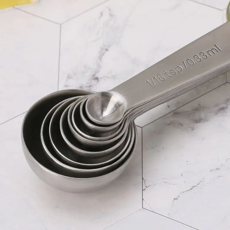 Stainless Steel Measuring Spoons Kit 8pcs Scoops Cooking Tools For Dry & Liquid Ingredients Measure
Stainless Steel Measuring Spoons Kit 8pcs Scoops Cooking Tools For Dry & Liquid Ingredients Measure