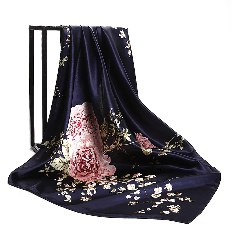 Fashion Silk Scarves For Women Floral Print Satin Hijab Female Bandana 90x90cm Square Kerchief Shawl Head Scarfs For Ladies
Fashion Silk Scarves For Women Floral Print Satin Hijab Female Bandana 90x90cm Square Kerchief Shawl Head Scarfs For Ladies