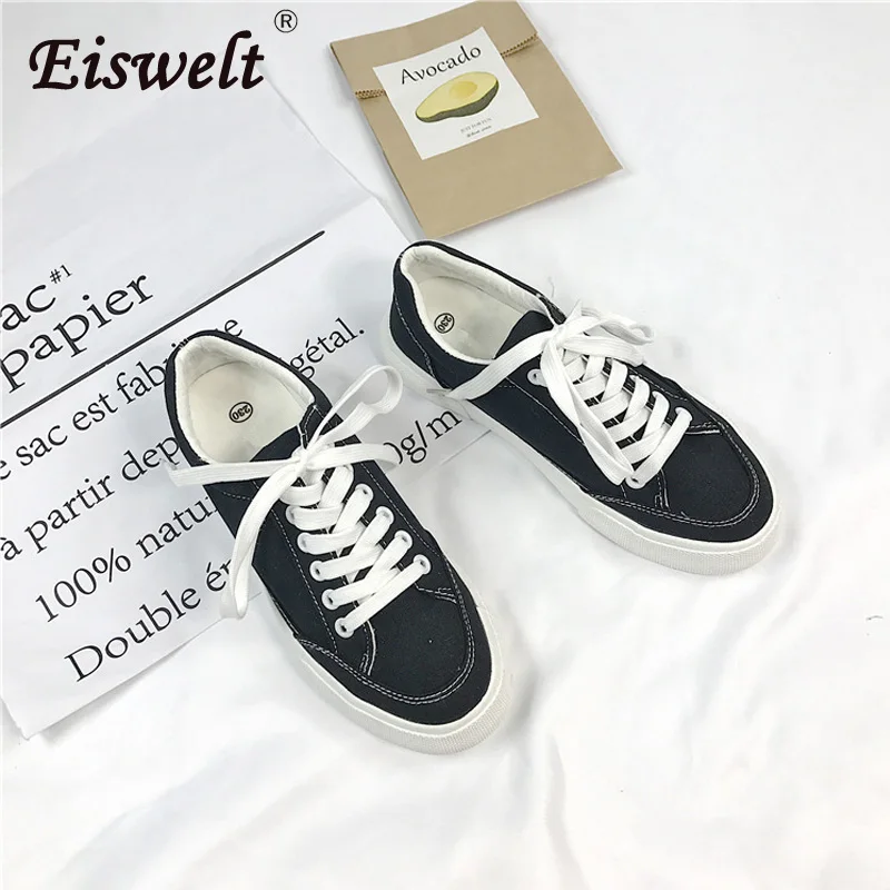 EISWELT Women Flat Canvas Shoes 2018 New Summer White Lace Up Student Board Shoes Ladies Casual Shoes Female Sneakers Fashion
EISWELT Women Flat Canvas Shoes 2018 New Summer White Lace Up Student Board Shoes Ladies Casual Shoes Female Sneakers Fashion