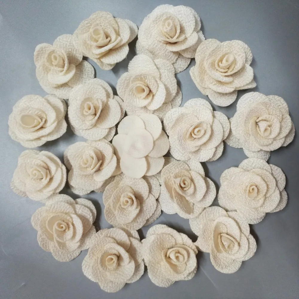 20Pieces/Bag Beige Rose Handmade 3.5CM Fabric Rose Cotton Cloth Flowers Hand DIY Wedding Bouquet Bride Flower Hair Accessories
20Pieces/Bag Beige Rose Handmade 3.5CM Fabric Rose Cotton Cloth Flowers Hand DIY Wedding Bouquet Bride Flower Hair Accessories